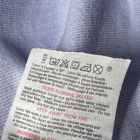 La Compagnie Des Petits Baby Boy Blue Button Up Shirt Double Collar Size 6 Mos - Picture 11 of 11